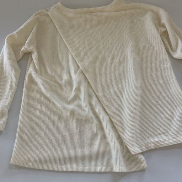 H by Bordeaux Sweater Womens Size Small Cream Lightweight Ribbed‎ Oversized - Picture 5 of 8